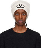 Valentino Garavani Off-White Embroidered Beanie