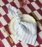 Once Milano Set of 4 striped linen napkins