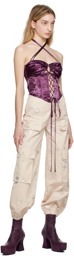 KIM SHUI SSENSE Exclusive Purple Corset Camisole