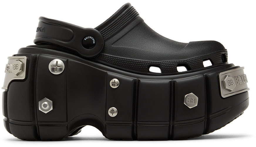 25SS new/BALENCIAGA x Crocsトングサンダル Sandal Black Balenciaga Black Crocs Edition Sandals Balenciaga