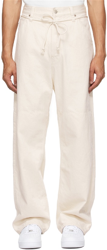 Photo: Ambush Off-White Oversized Drawstring Jeans