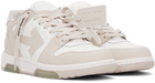 Off-White Beige & White Out Of Office Sneakers