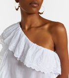 Marant Etoile Lalia embroidered ruffled minidress