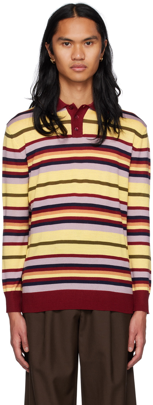 Lukhanyo Mdingi Multicolor Striped Polo