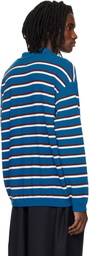 WOOYOUNGMI Blue Striped Polo