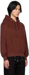 Youths in Balaclava Burgundy Embroidered Hoodie