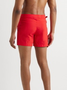 TOM FORD - Slim-Fit Short-Length Swim Shorts - Red