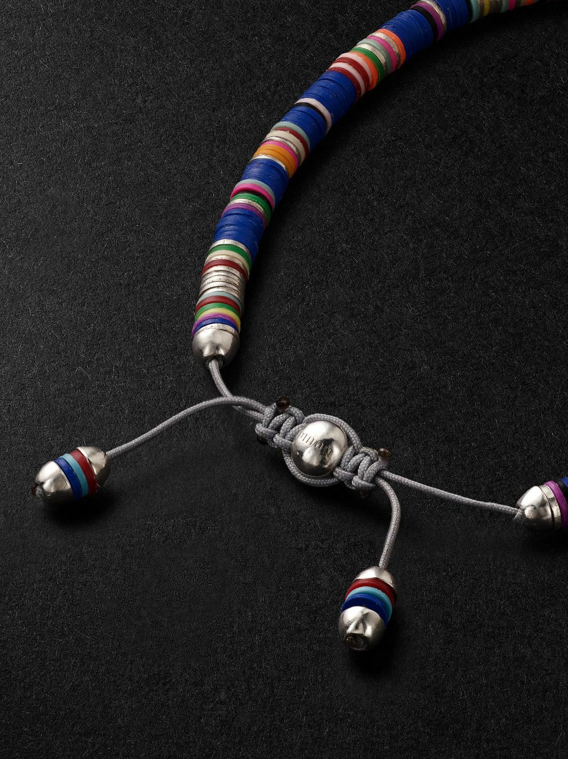 M. Cohen - Malli Sterling Silver and Cord Beaded Bracelet - Blue