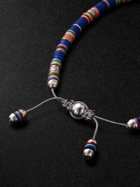 M. Cohen - Malli Sterling Silver and Cord Beaded Bracelet - Blue