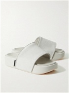 Y-3 - Suede and Leather Slides - Neutrals