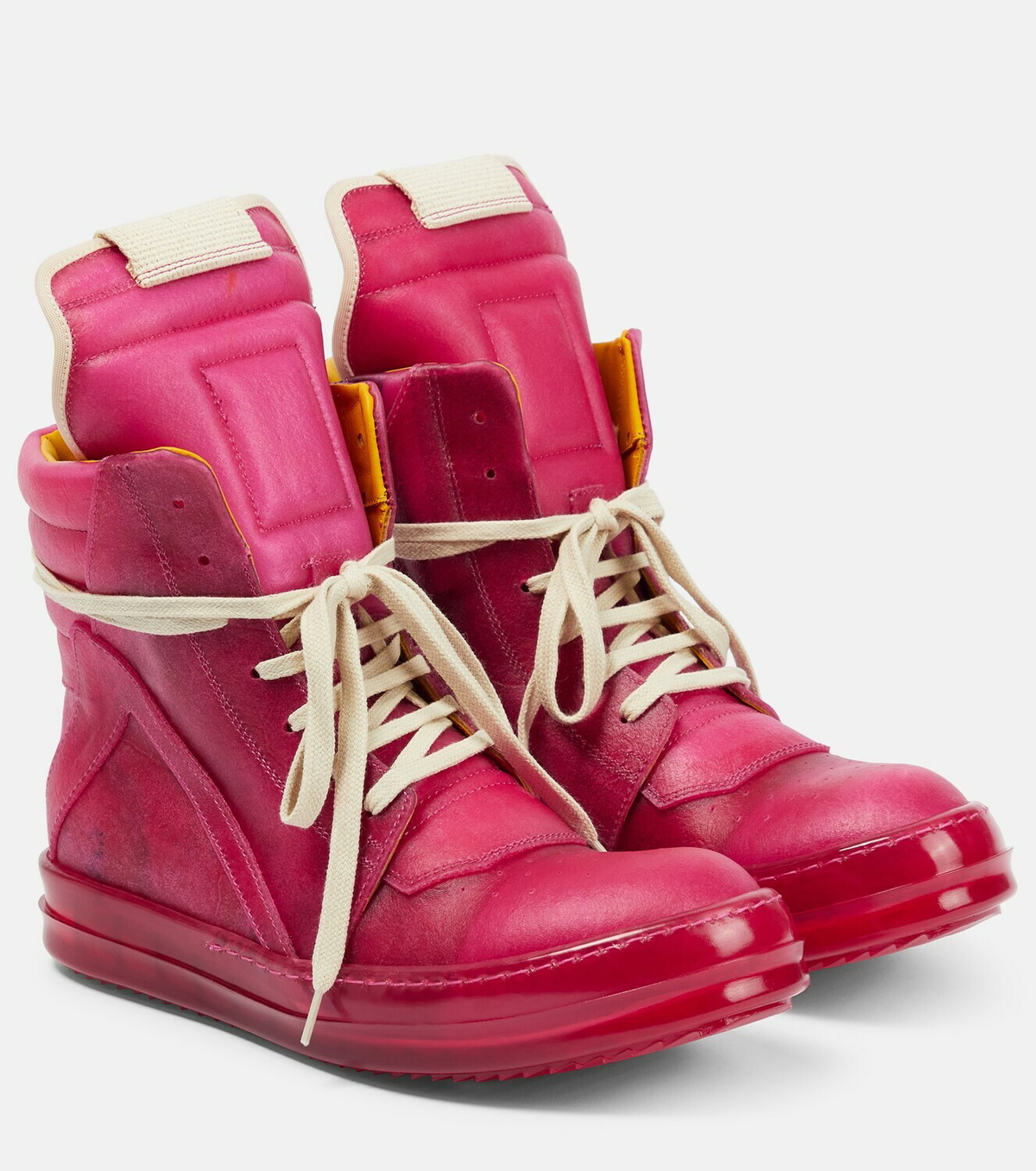 Rick Owens - Geobasket leather high-top sneakers Rick Owens