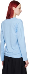 Comme des Garçons Shirt Blue Printed Long Sleeve T-Shirt