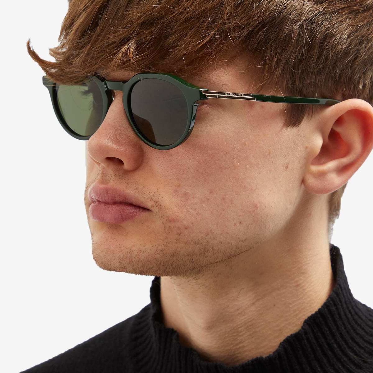 Bottega Veneta Eyewear Men's BV1260S Sunglasses in Green Bottega