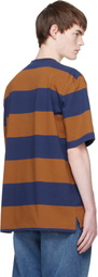Marni Navy & Tan Maxi-Stripe Cotton T-shirt