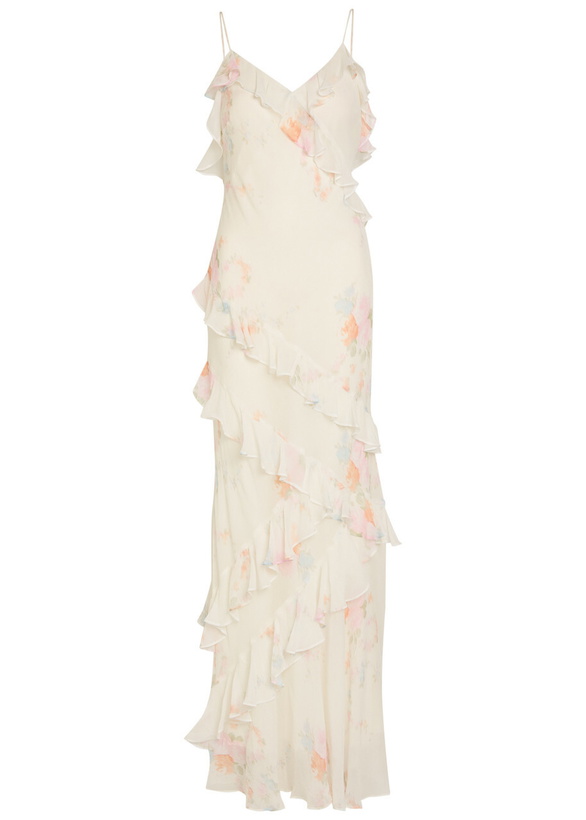 knee length dresses for ladies Rialto Silk-Blend Maxi Dress main image 1