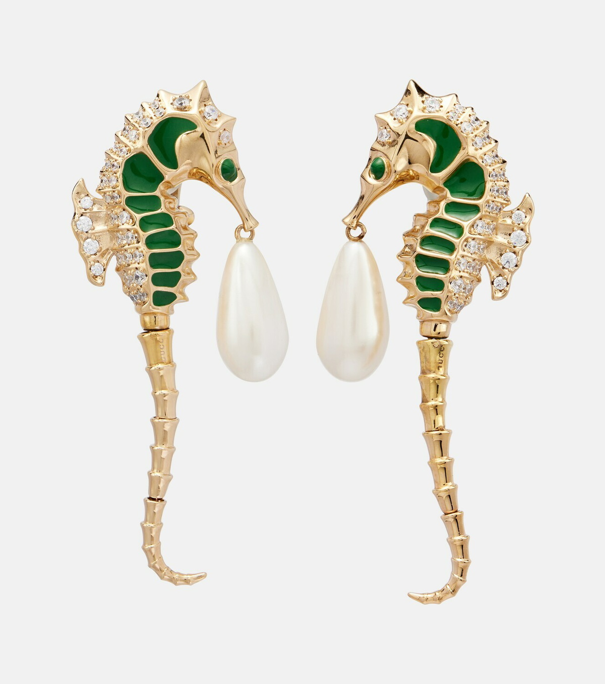Gucci Embellished clip-on earrings
