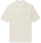 NN07 - Ryan Knitted Cotton and Linen-Blend Polo Shirt - Ecru