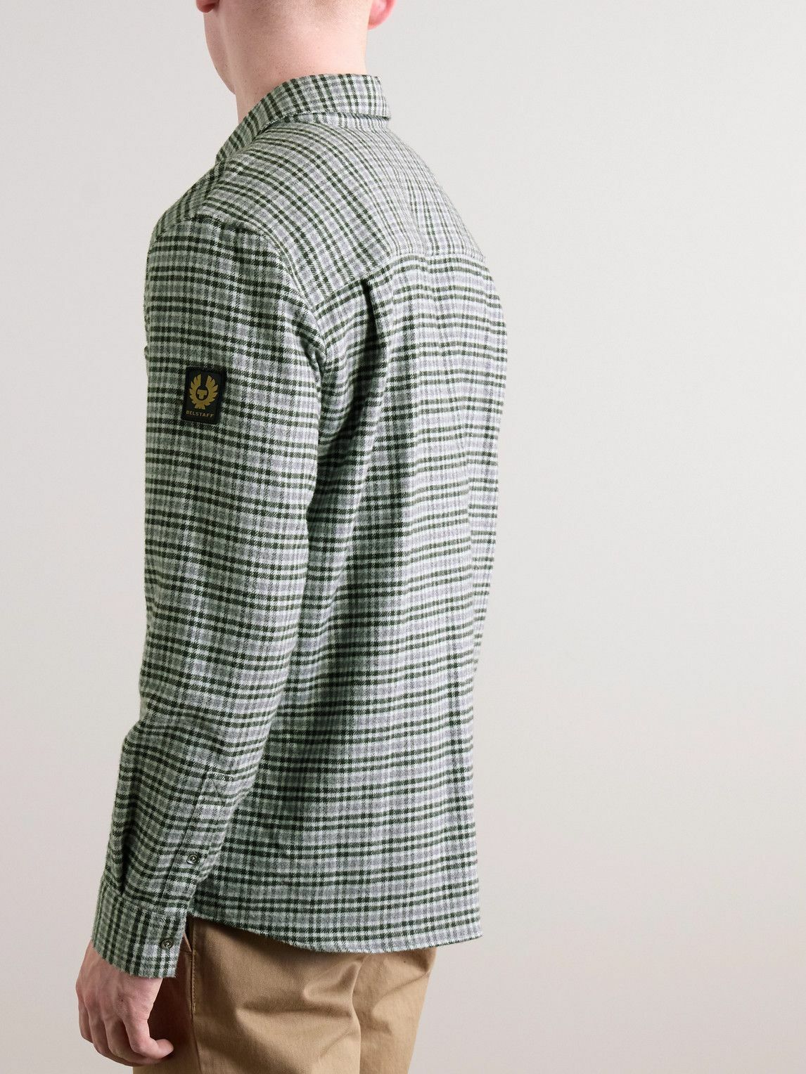 Belstaff - Foundry Checked Brushed Cotton-Flannel Shirt - Gray