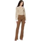 Stella McCartney Brown Corduroy Kick Flared Trousers