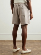 Stòffa - Straight-Leg Cotton-Terry Drawstring Shorts - Brown