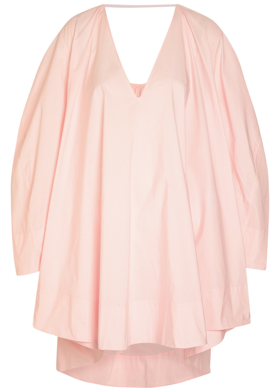Jacquemus La Robe Paysan V-neck Poplin Mini Dress Light Pink