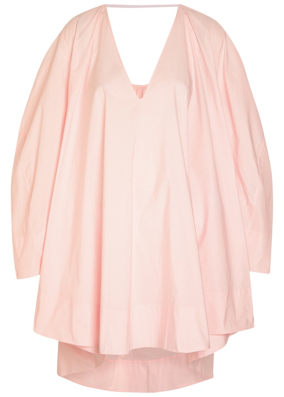Photo: Jacquemus La Robe Paysan V-neck Poplin Mini Dress Light Pink
