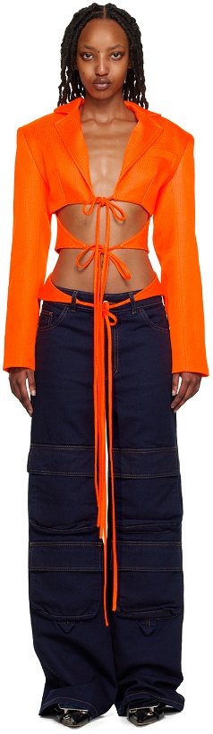 Photo: Lado Bokuchava SSENSE Exclusive Orange Shibari Blazer