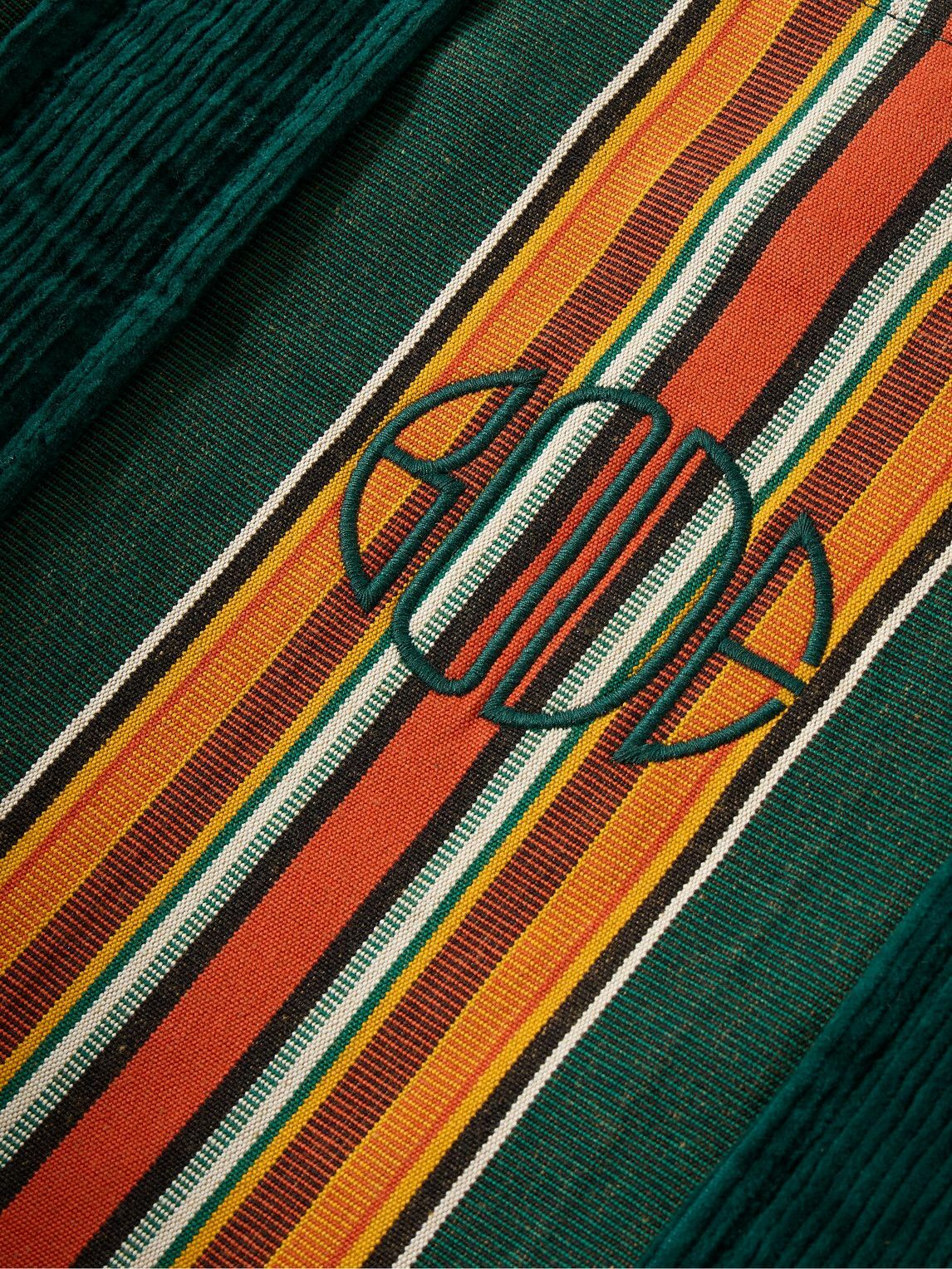 BODE - Parakeet Logo-Embroidered Striped Canvas and Corduroy Tote Bag