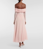 Giambattista Valli Off-shoulder silk georgette gown