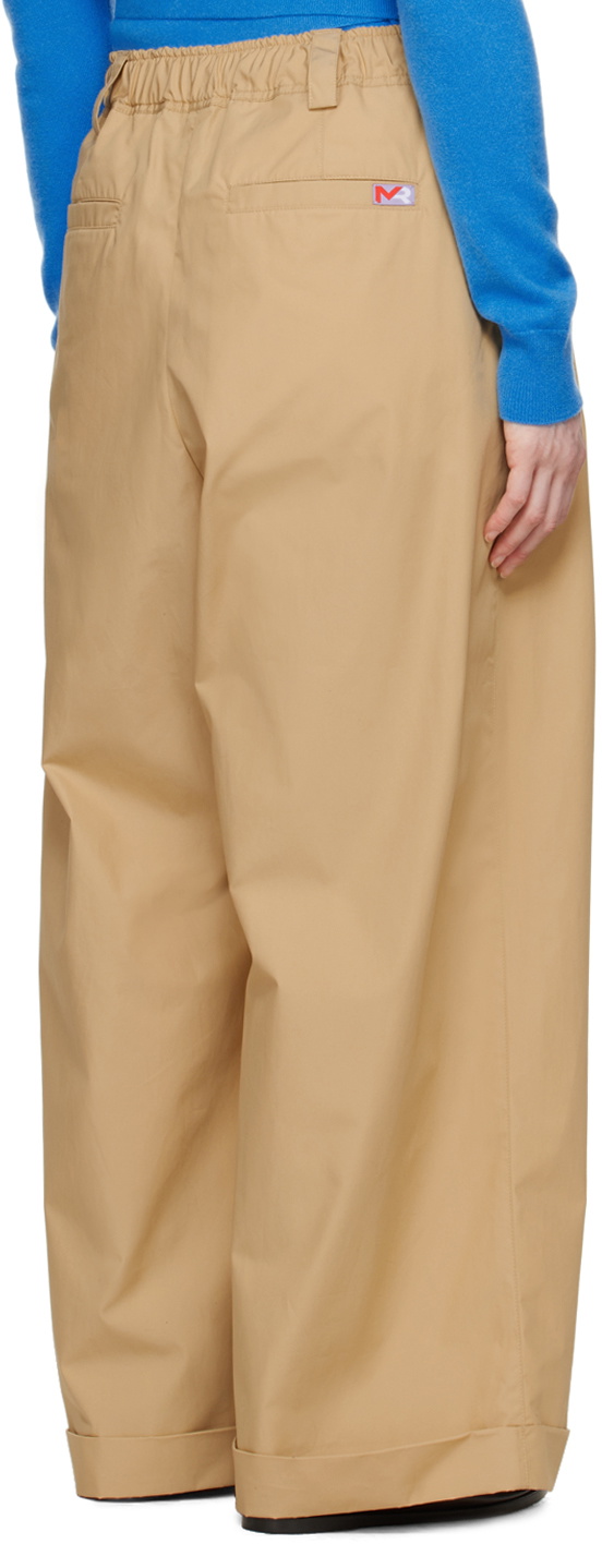 Meryll Rogge Beige Drawstring Trousers