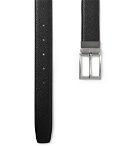 Tod's - 3.5cm Black and Midnight-Blue Reversible Full-Grain Leather Belt - Black