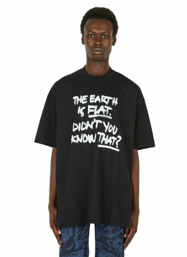 Photo: Flat Earth T-Shirt in Black