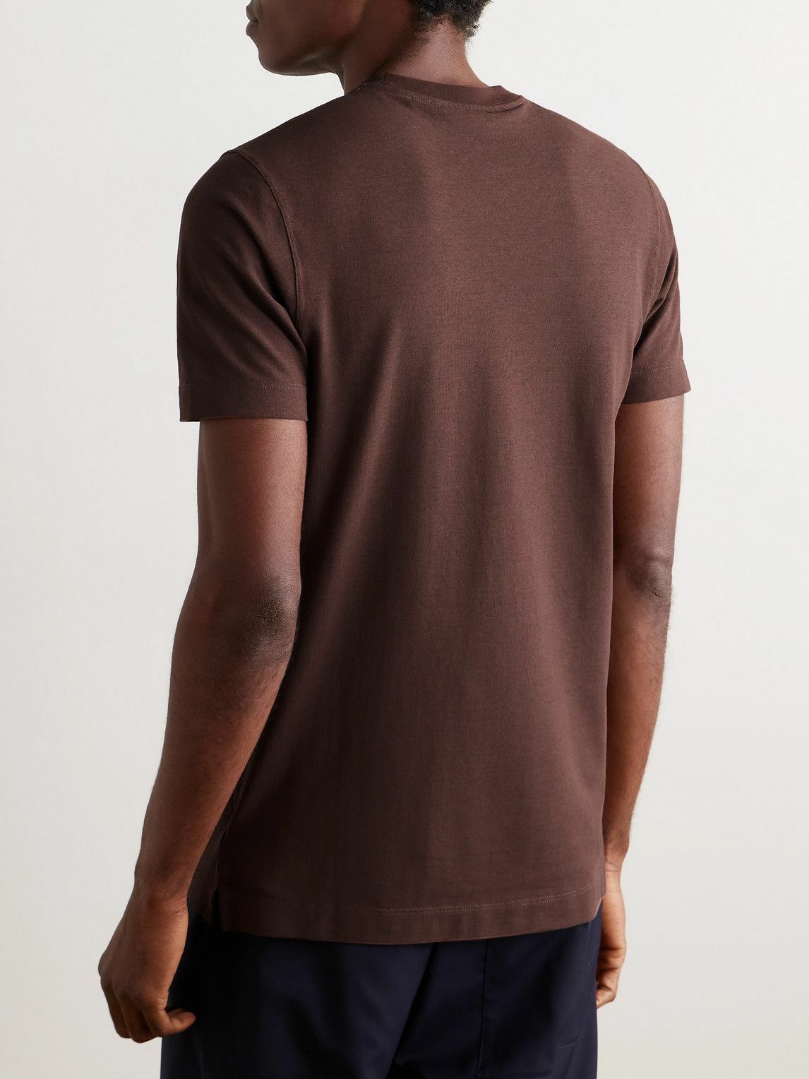 Incotex - Incotex Zanone Slim-Fit IceCotton T-Shirt - Brown