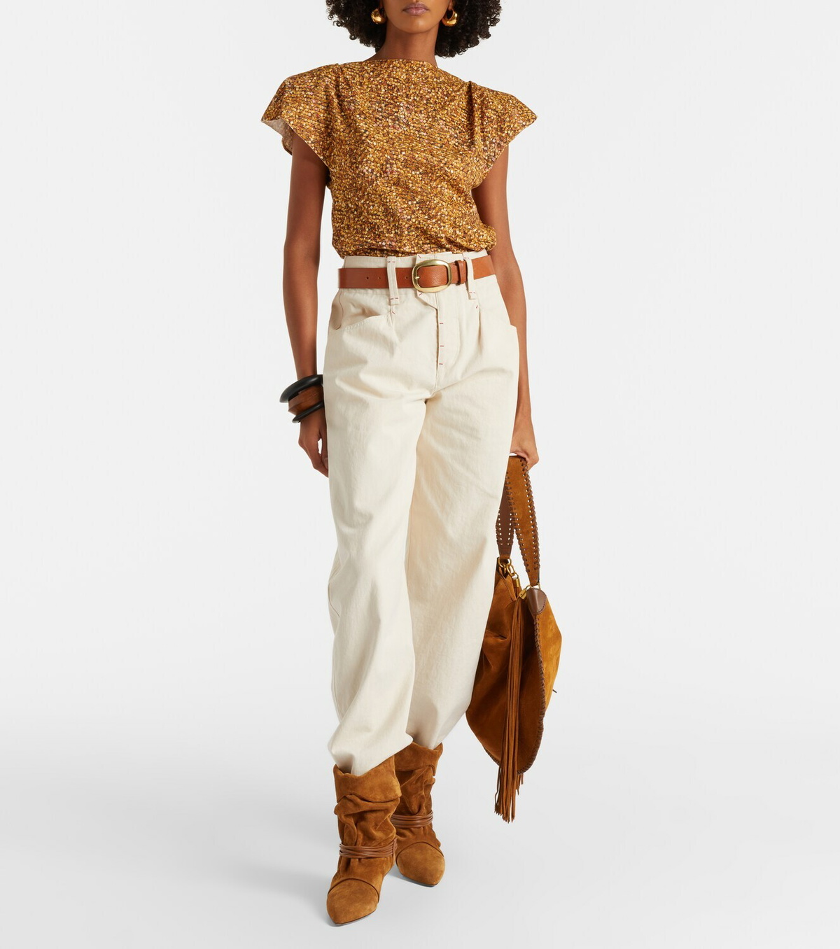 Isabel Marant Sebani asymmetric cotton T-shirt