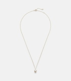 Mateo 14kt gold pendant necklace with pearl and diamond