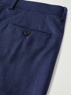Caruso - Straight-Leg Wool-Flannel Suit Trousers - Blue