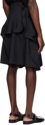132 5. ISSEY MIYAKE Black Solid Skirt