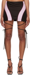 SRVC Brown & Pink Miami Miniskirt