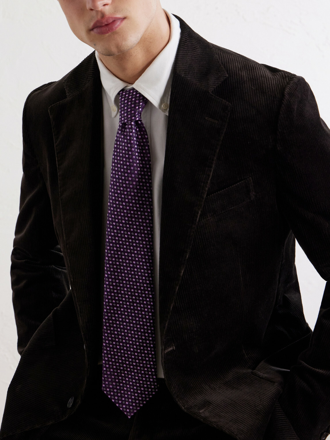 De Petrillo - Forcella Cotton-Blend Corduroy Suit Jacket - Brown