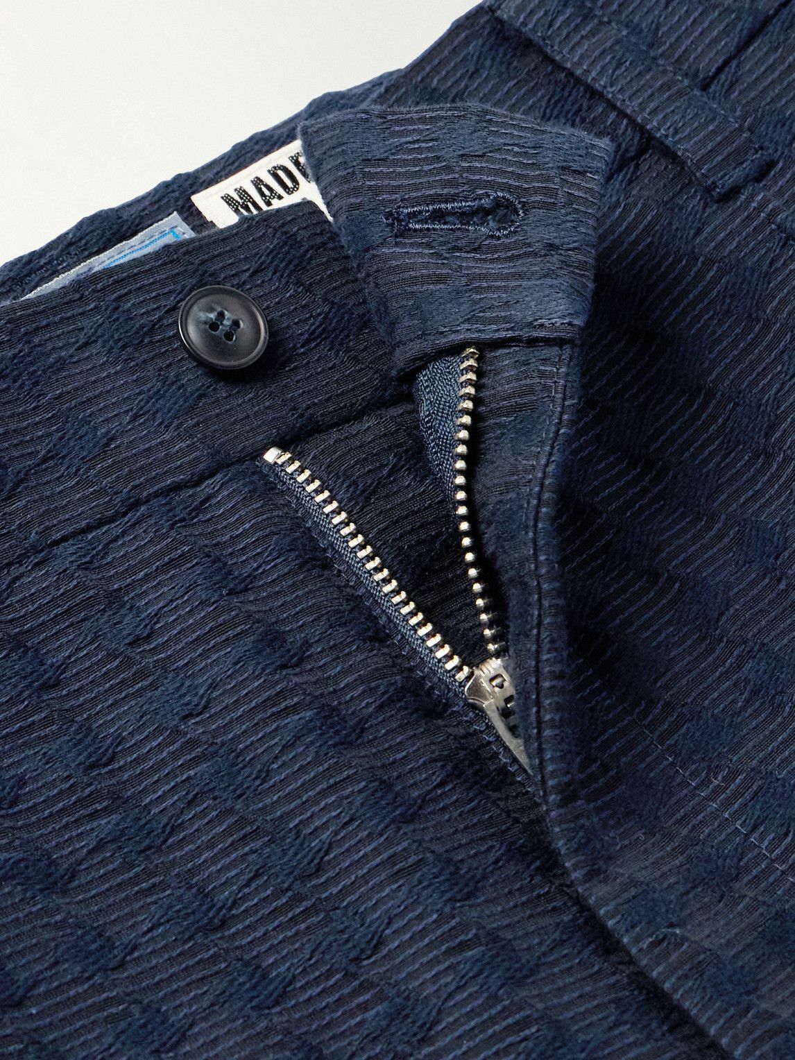 Blue Blue Japan - Straight-Leg Cotton-Blend Jacquard Suit Trousers