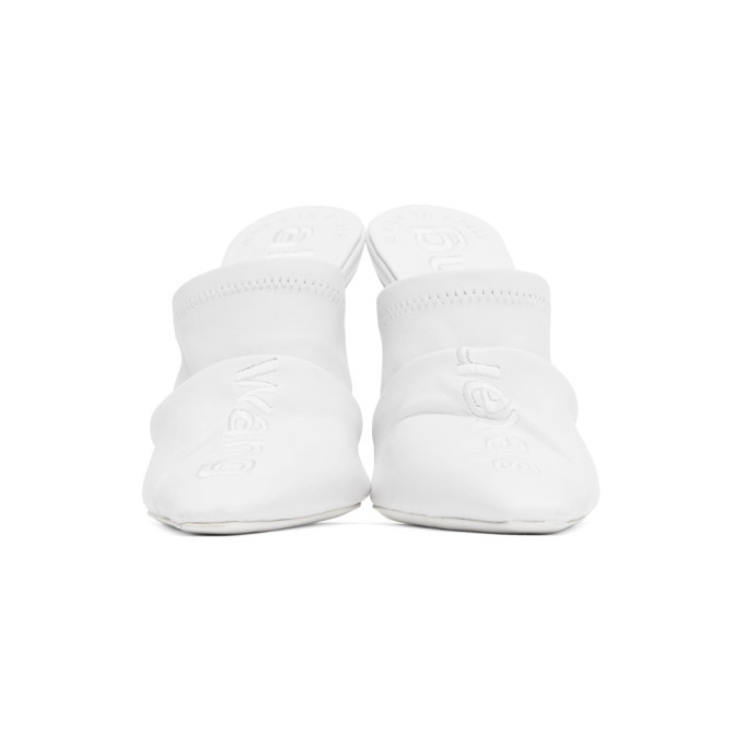 Alexander Wang White Leather Vanna Mules Alexander Wang