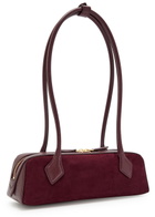 Alaïa Le Teckle Small Leather and Suede Shoulder bag - Burgundy - One Size
