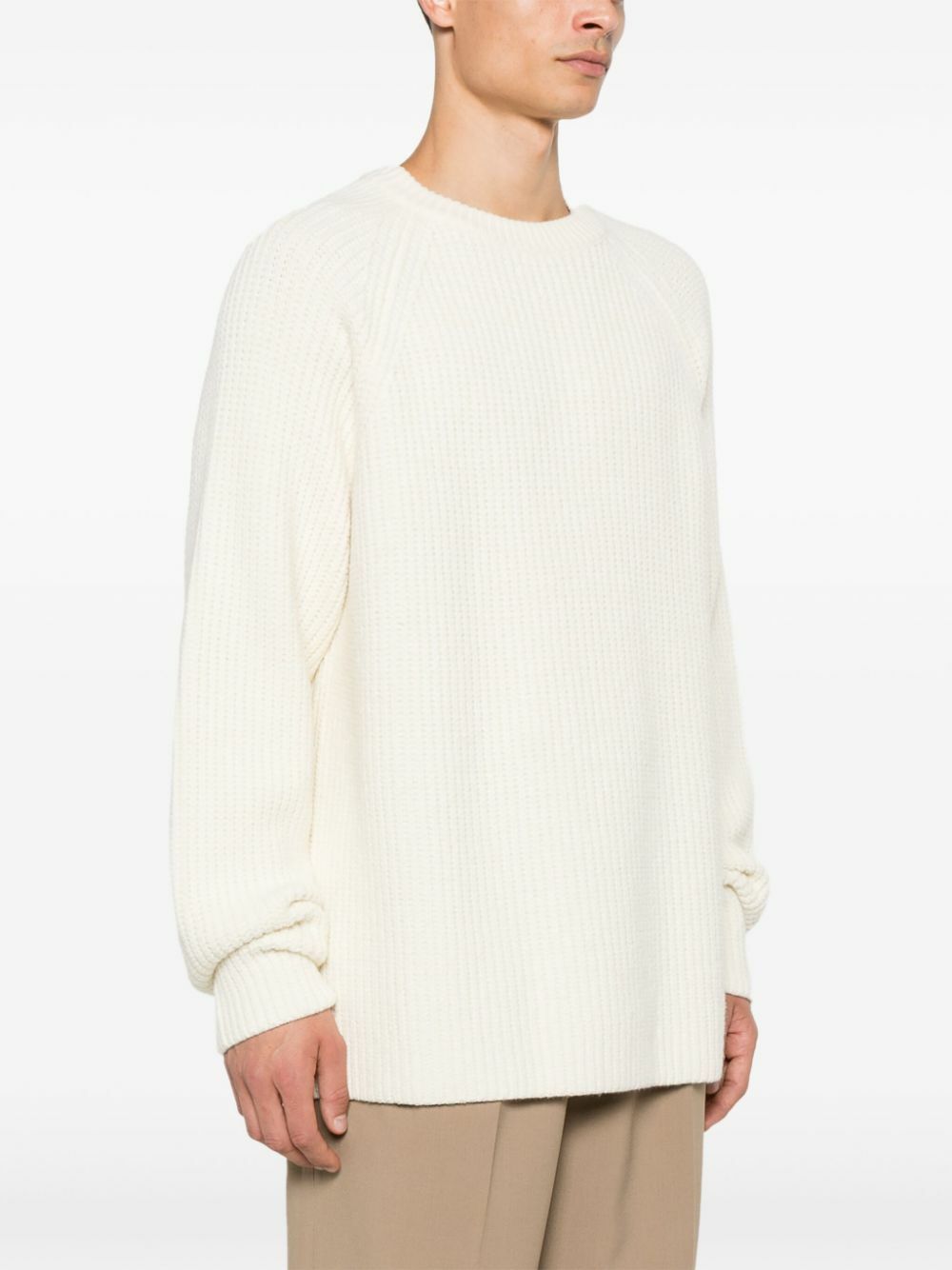 The Frankie Shop White Chunky-Knit Sweater