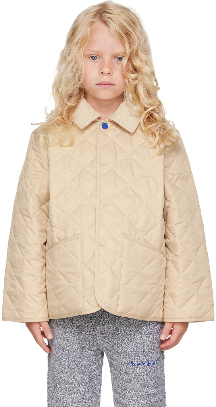 Burberry Kids Beige Quilted Jacket