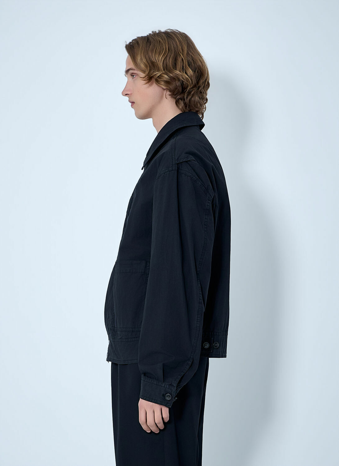 Dries Van Noten Cotton Jacket with Snap Fastening