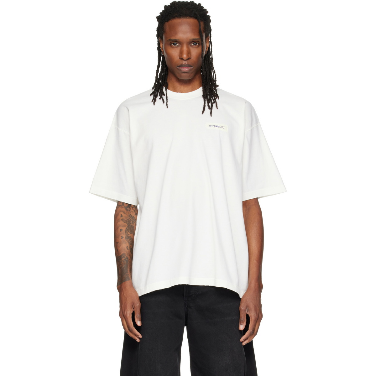 VETEMENTS White 'Still No Date' T-Shirt Vetements