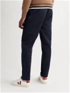 A.P.C. - Etienne Slim-Fit Wool and Cotton-Blend Twill Drawstring Trousers - Blue