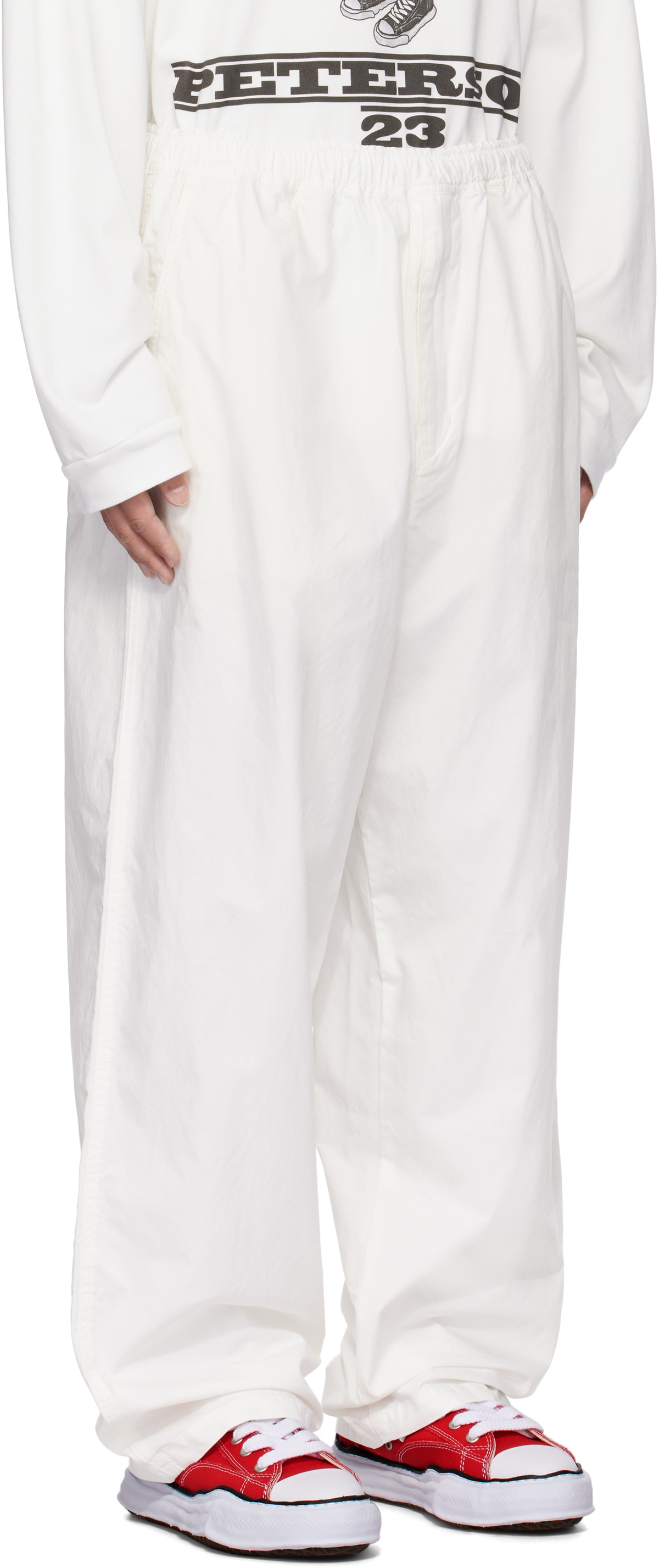 Maison MIHARA YASUHIRO White Light Oxford Easy Trousers