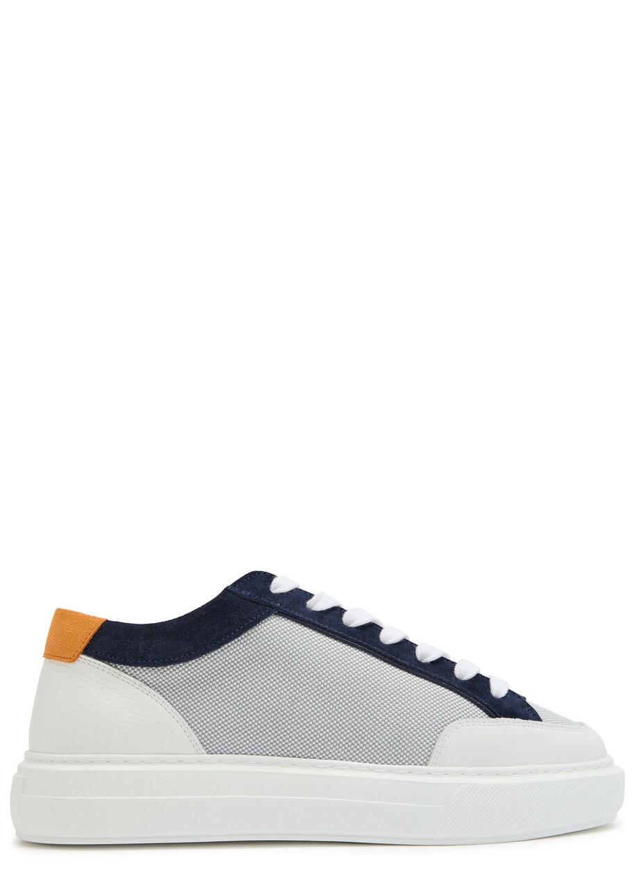 Cleens Luxor Panelled Woven Sneakers Navy