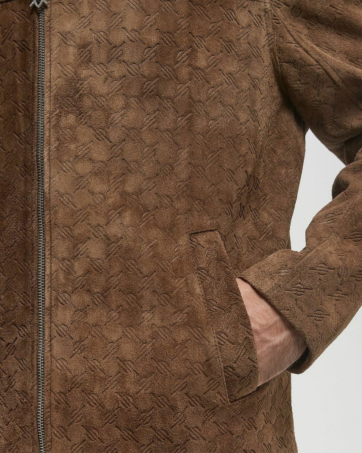 Daily Paper Camel suede jacket Brown Mens Bomber Jacket